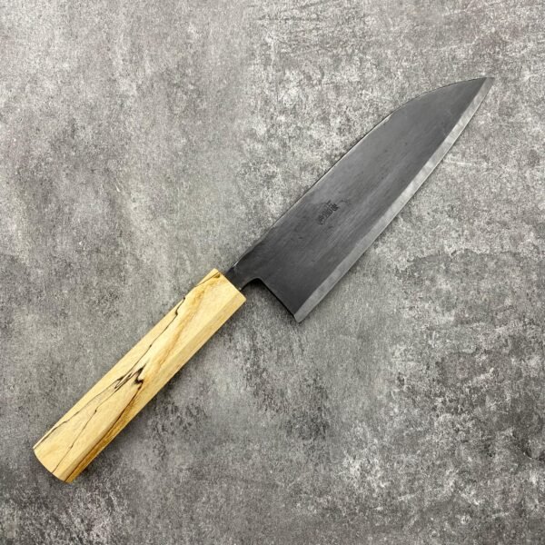 suzuki Tsukasa Shirogami #2 Kurouchi Santoku 170mm