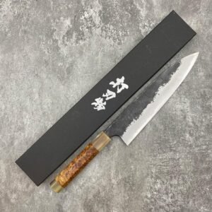 Mazaki Naoki Aogami Super Kurouchi Nashiji Gyuto 240mm