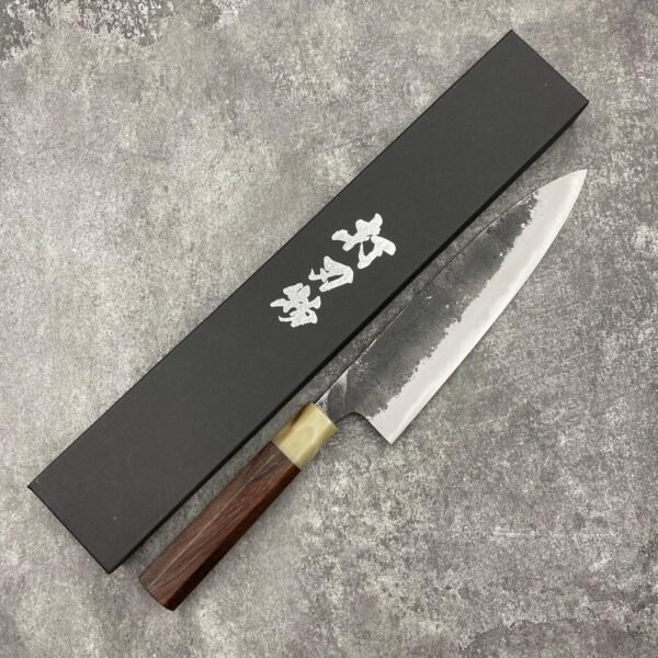 Mazaki Naoki Shirogami #2 Kurouchi Nashiji Gyuto 210mm