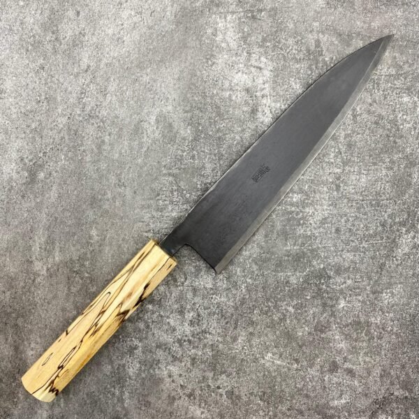 suzuki Tsukasa Shirogami #2 Kurouchi Gyuto 220mm