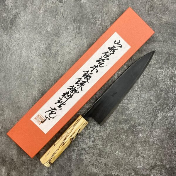 suzuki Tsukasa Shirogami #2 Kurouchi Gyuto 220mm