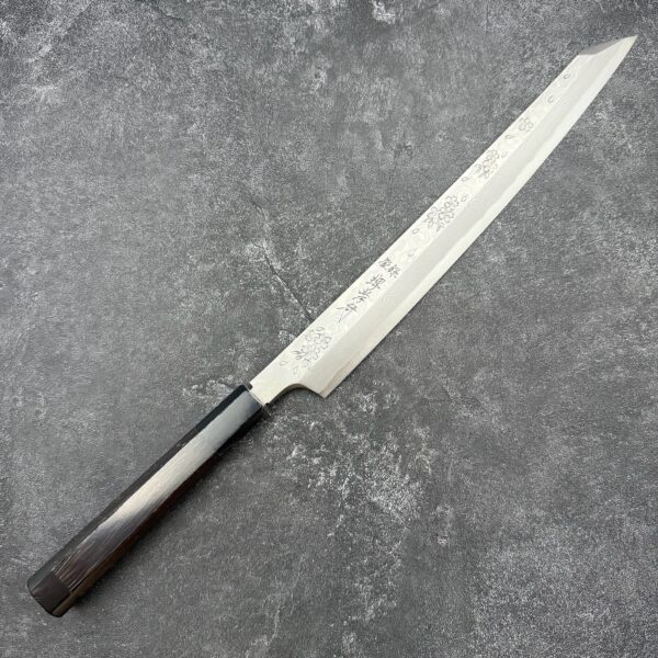 Hana Fubuki Sakai Takayuki x Yamatsuka Shougo Ginsan Damascus Engraver by Michiko Yanagiba-kiritsuke 300mm